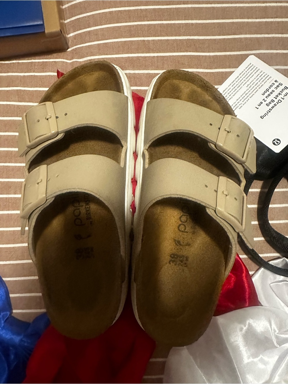 Womens Papillio by Birkenstock® Arizona Chunky Slide Sandal - Warm Sand - Picture 4 of 5
